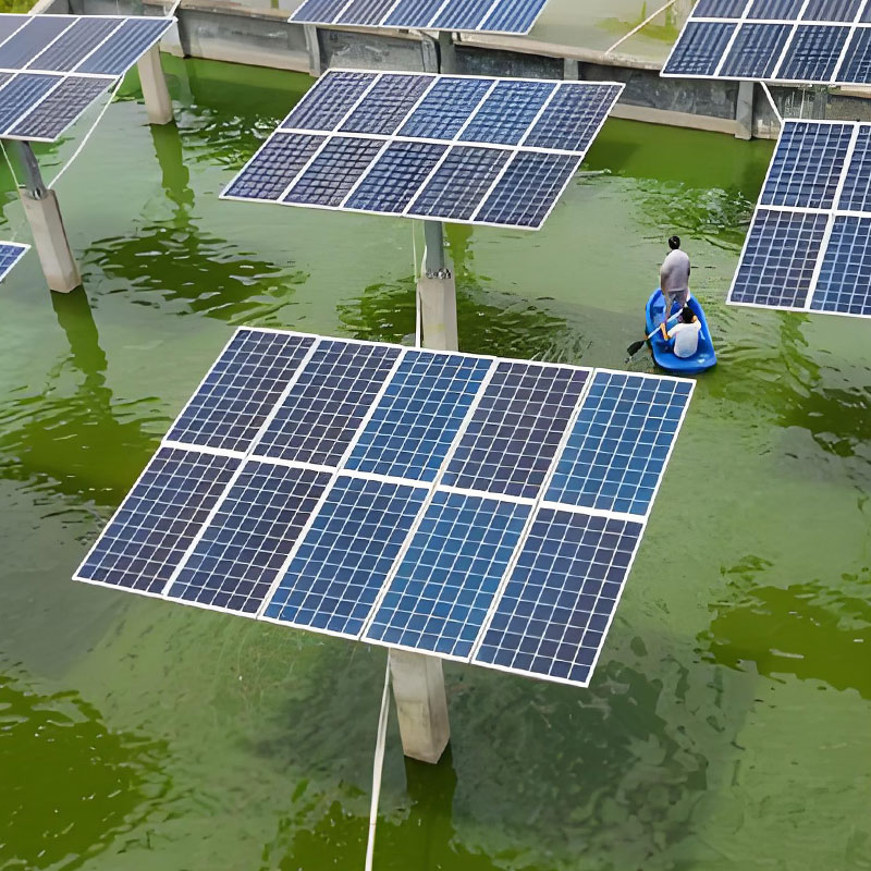 Vaste zonnebeugel op het wateroppervlak