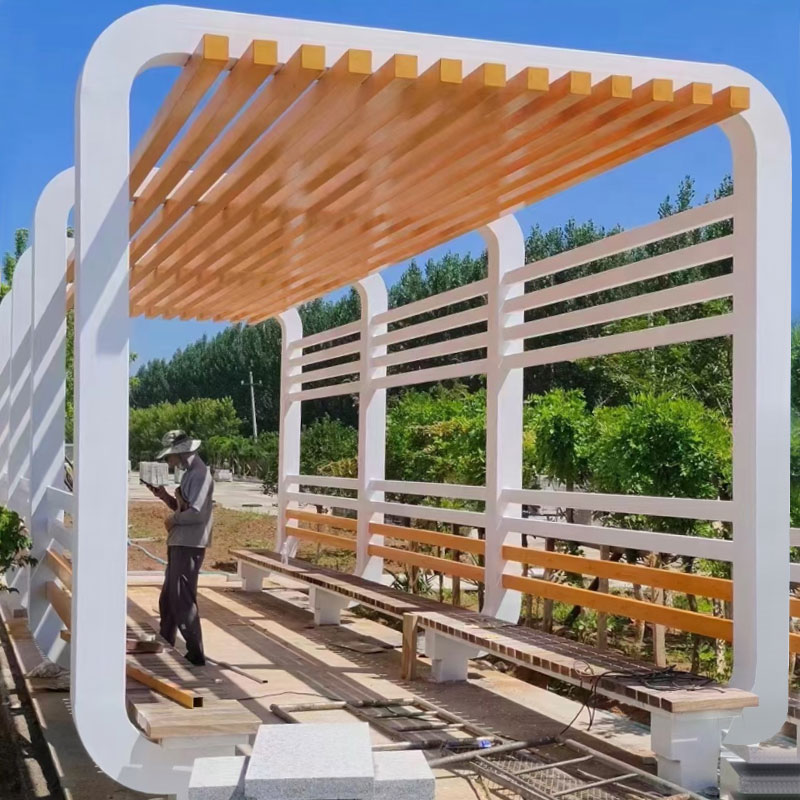 Kunstpergola van roestvrij staal